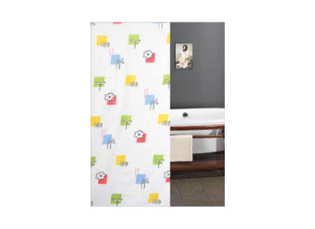 YL-06 Modern Style Printed Shower Curtain